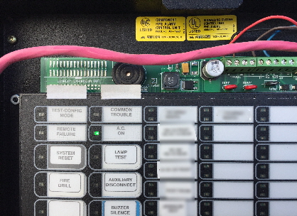 ULC Labels inside UNLISTED Mircom BB-1001WP outdoor enclosure.